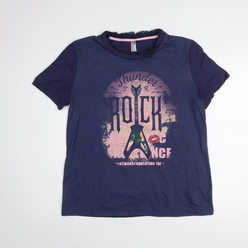 Culito from Spain Women's Blue Rock Graphic T-Shirt Size M