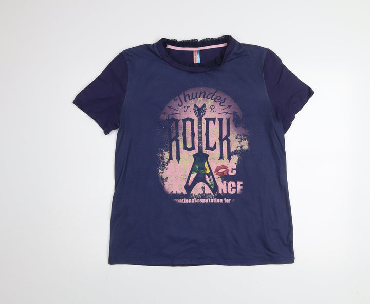 Culito from Spain Women's Blue Rock Graphic T-Shirt Size M