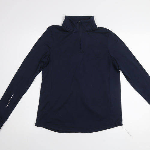 Mountain Warehouse Women Navy 1/2 Zip Pullover Sweatshirt Size M