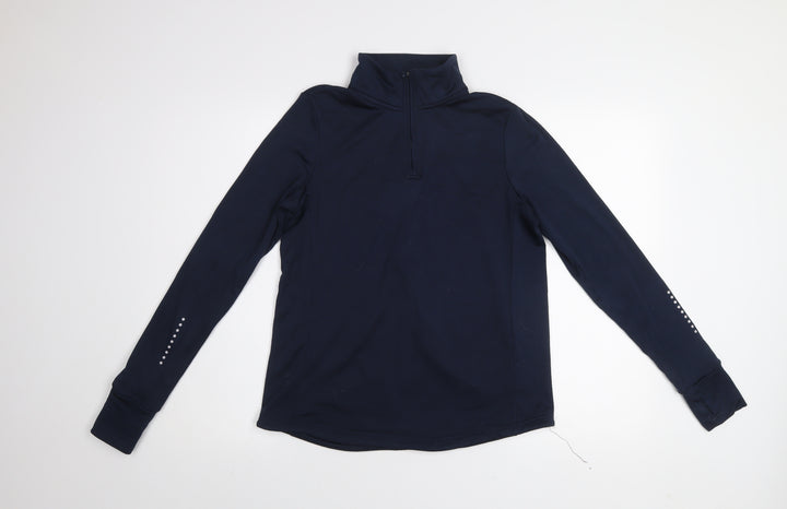 Mountain Warehouse Women Navy 1/2 Zip Pullover Sweatshirt Size M