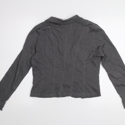 Sandwich Women Grey Cotton Blend Blazer Jacket Size M