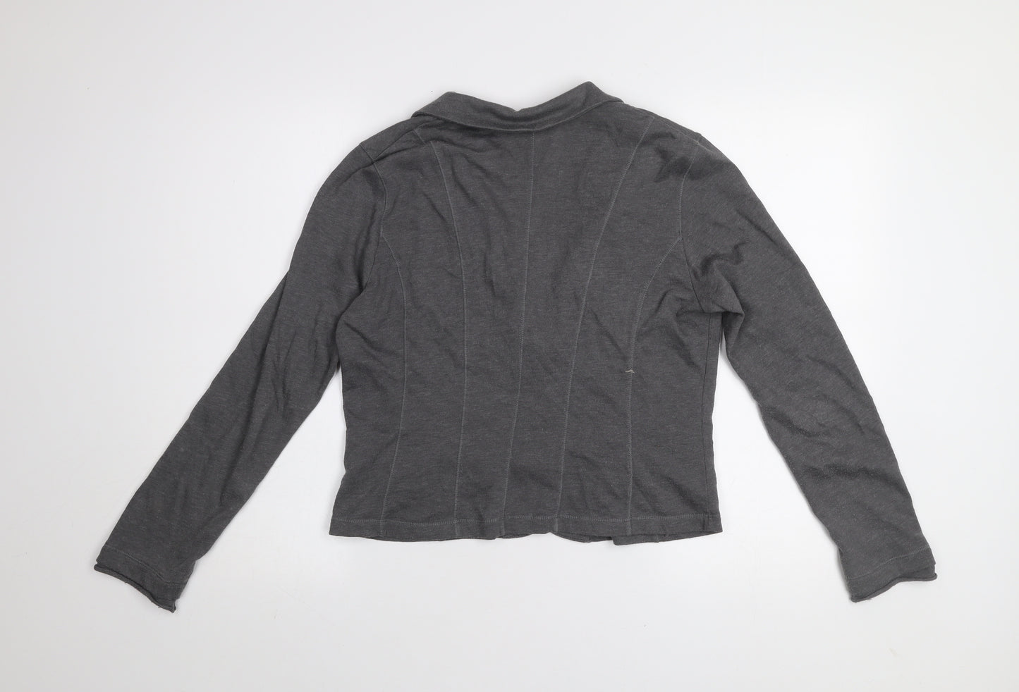 Sandwich Women Grey Cotton Blend Blazer Jacket Size M