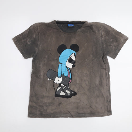 Disney at George Boys Grey 9-10 Years Mickey Mouse T-Shirt