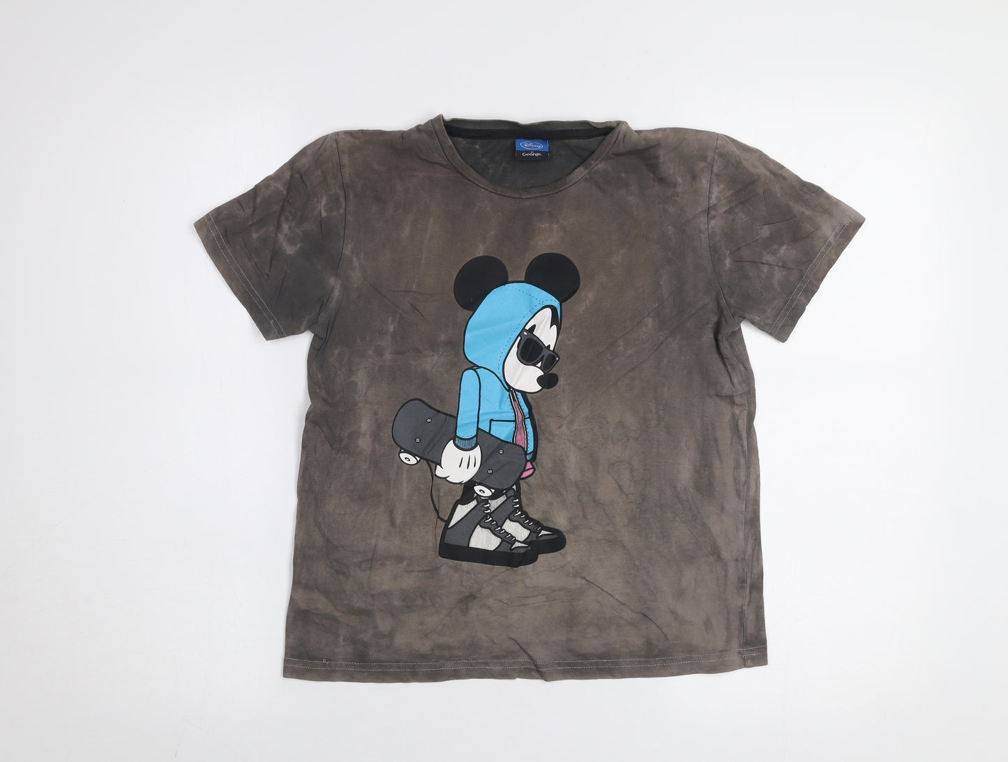 Disney at George Boys Grey 9-10 Years Mickey Mouse T-Shirt