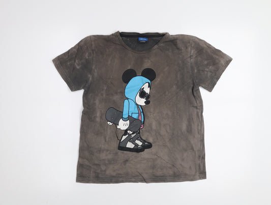 Front view of Disney at George boys’ grey 9-10 years mickey mouse t-shirt