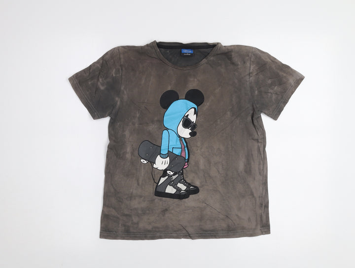 Disney at George Boys Grey 9-10 Years Mickey Mouse T-Shirt