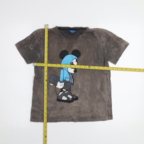 Disney at George Boys Grey 9-10 Years Mickey Mouse T-Shirt