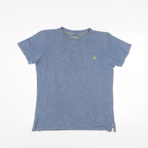 FatFace Boys Blue Cotton Crew Neck Basic T-Shirt 12-13 Years