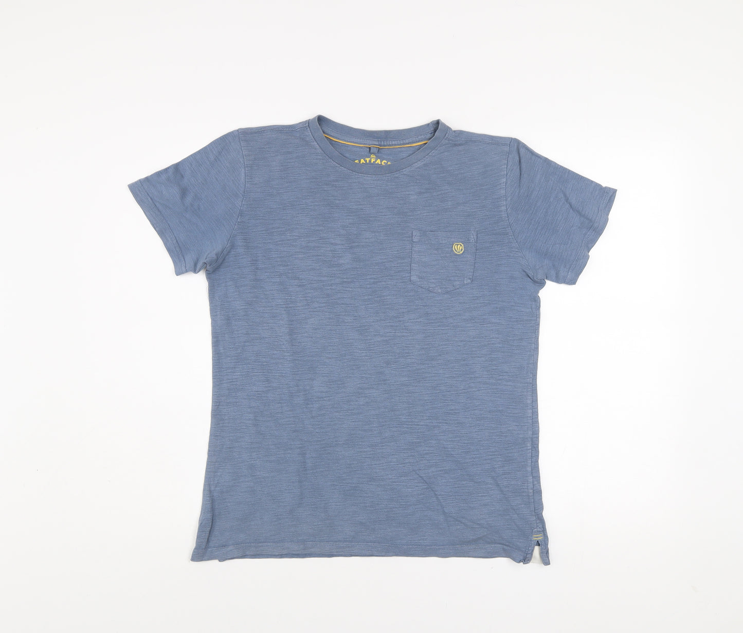 FatFace Boys Blue Cotton Crew Neck Basic T-Shirt 12-13 Years