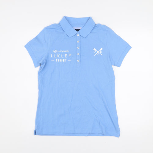 Crew Clothing Company Women’s Blue Cotton Polo Shirt Size 6