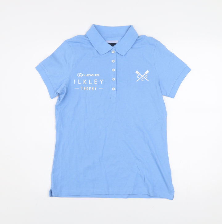 Crew Clothing Company Women’s Blue Cotton Polo Shirt Size 6