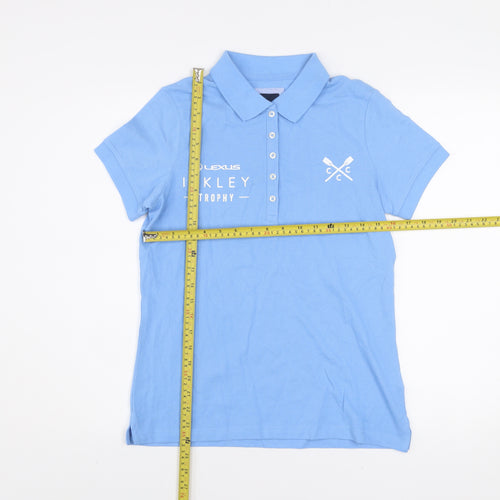 Crew Clothing Company Women’s Blue Cotton Polo Shirt Size 6