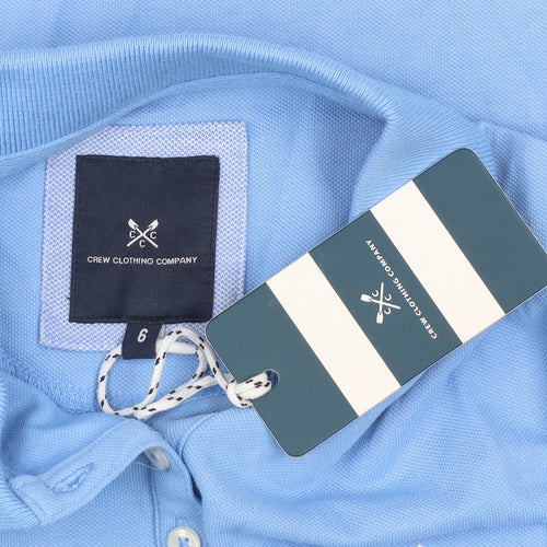 Crew Clothing Company Women’s Blue Cotton Polo Shirt Size 6