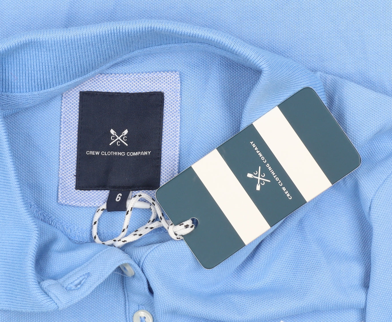 Crew Clothing Company Women’s Blue Cotton Polo Shirt Size 6