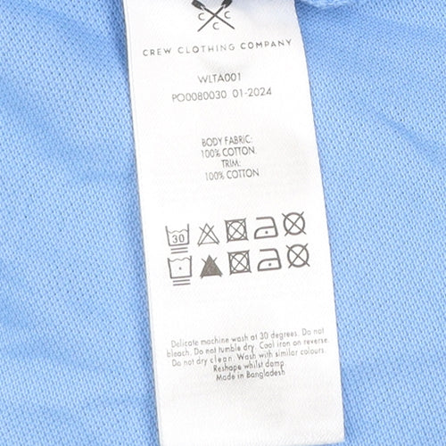 Crew Clothing Company Women’s Blue Cotton Polo Shirt Size 6