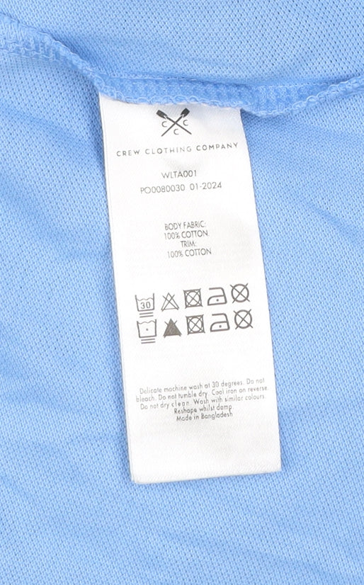 Crew Clothing Company Women’s Blue Cotton Polo Shirt Size 6