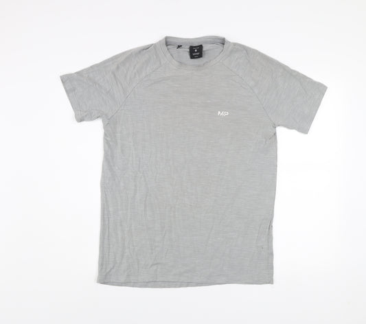 MP Men's Grey Athletic Fit Short Sleeve T-Shirt Size M