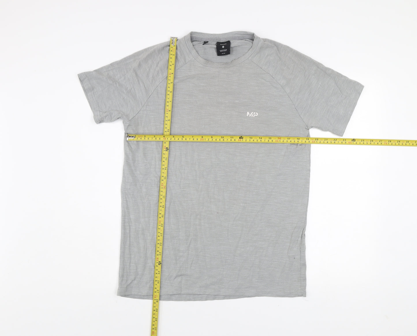 MP Men's Grey Athletic Fit Short Sleeve T-Shirt Size M
