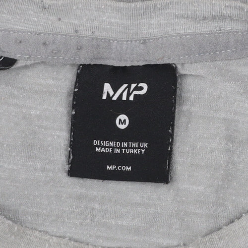 MP Men's Grey Athletic Fit Short Sleeve T-Shirt Size M