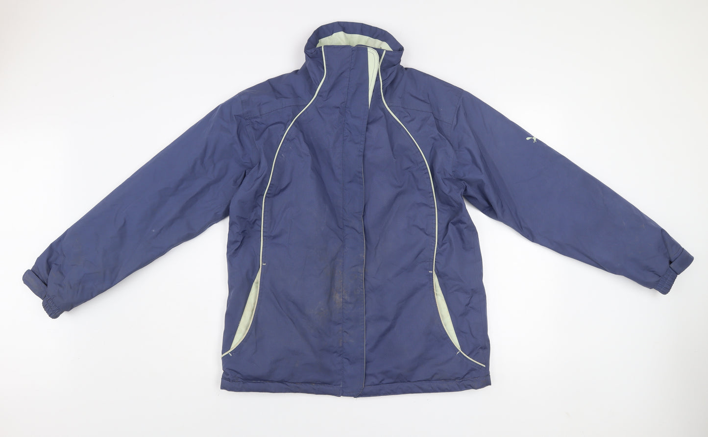 Outdoor Scene Womens Blue M 12-14 Water Resistant Puffer Jacket