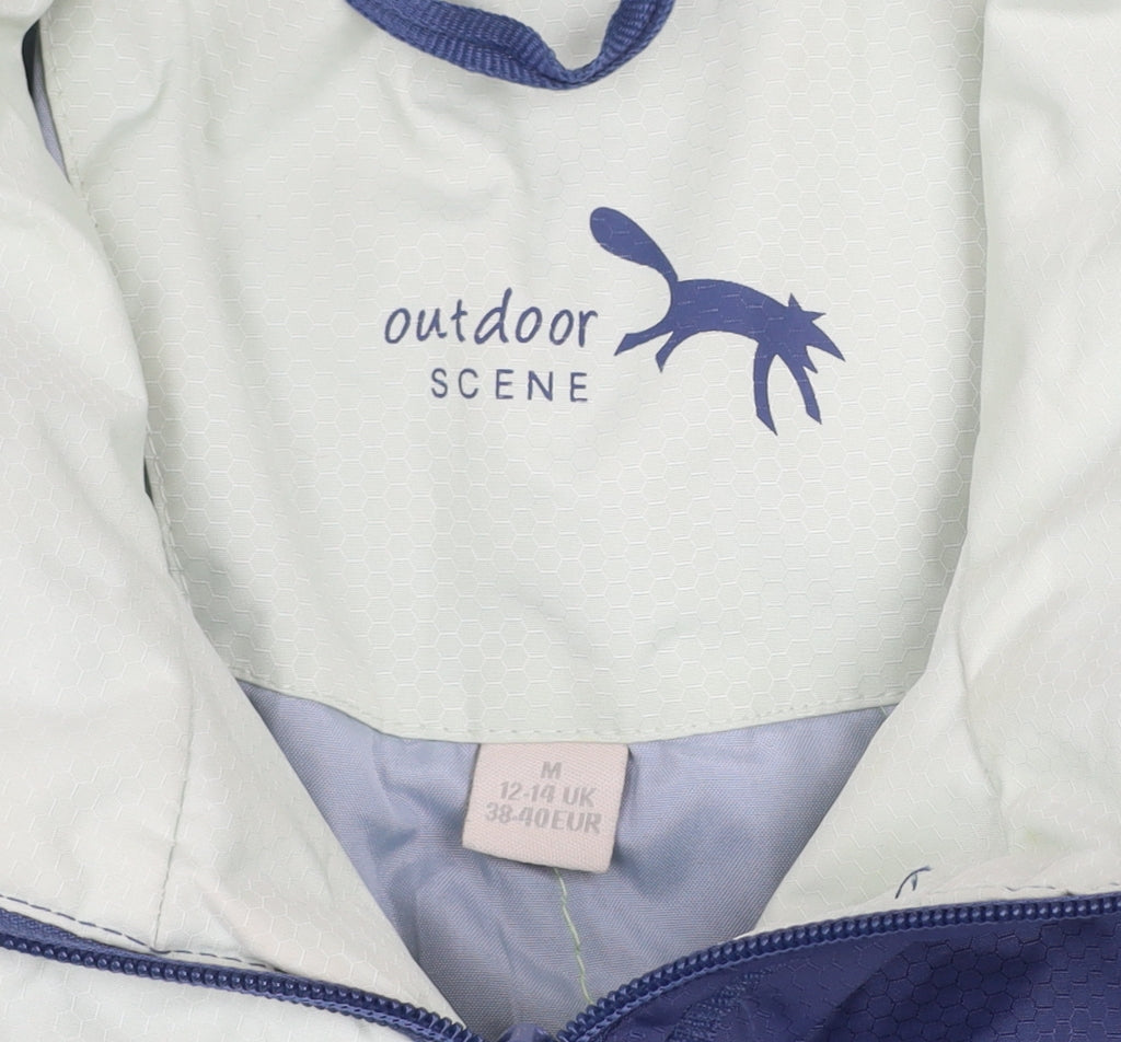 Outdoor Scene Womens Blue M 12-14 Water Resistant Puffer Jacket