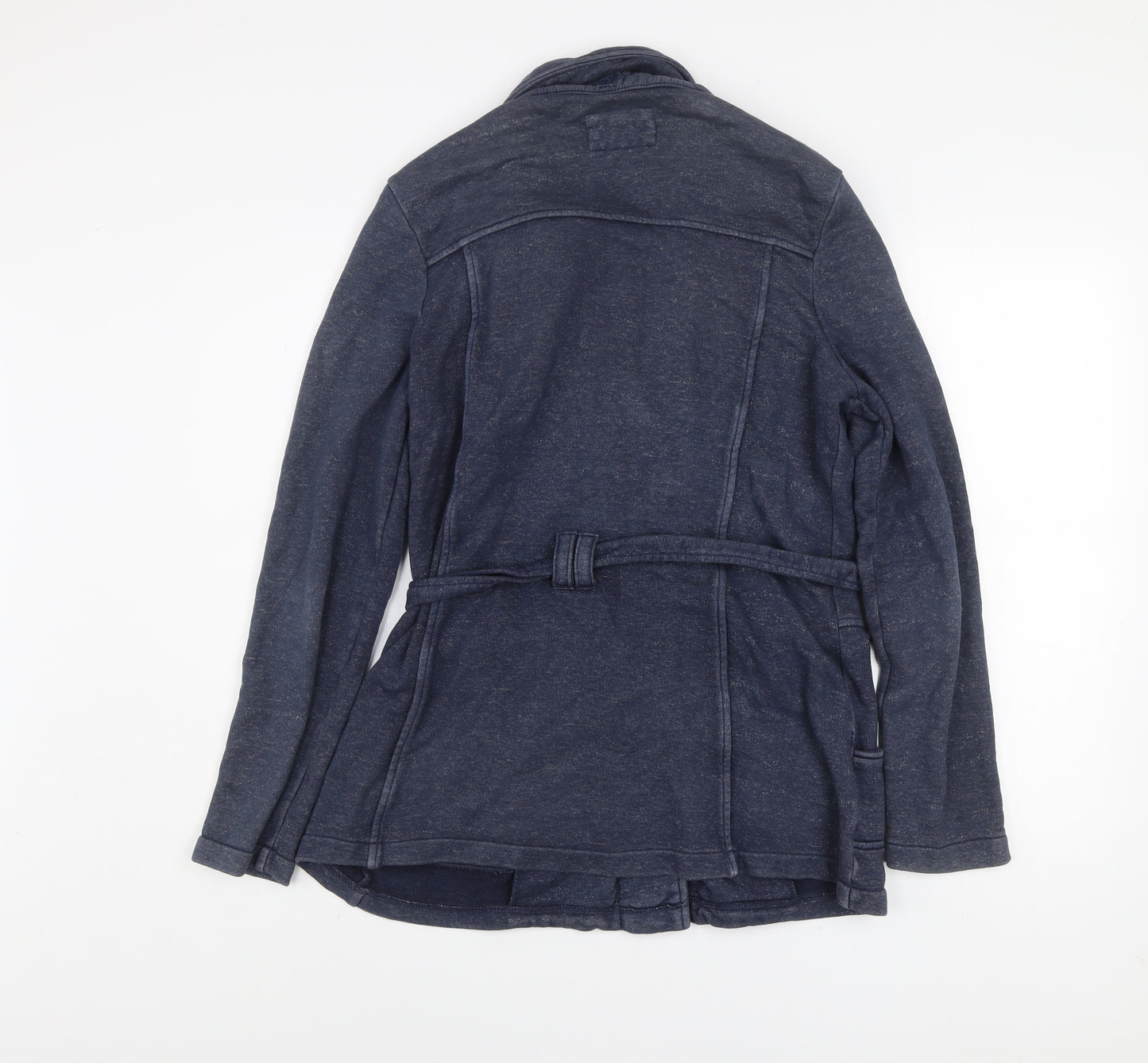 Polo Sylt Men's Blue Belted Cotton Blend Mid-Length Coat XL