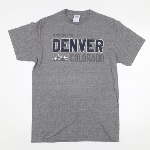 Delta Men’s Grey Denver Colorado Graphic Cotton Blend T-Shirt M