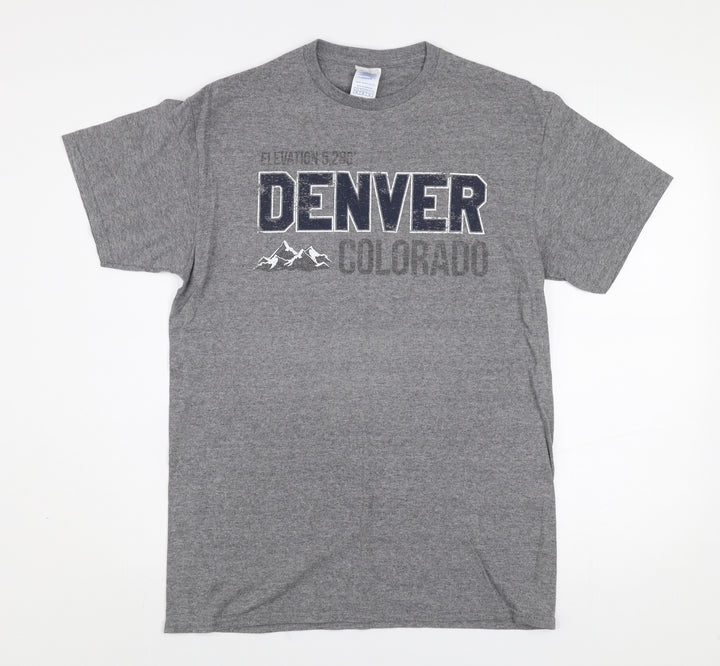 Delta Men’s Grey Denver Colorado Graphic Cotton Blend T-Shirt M