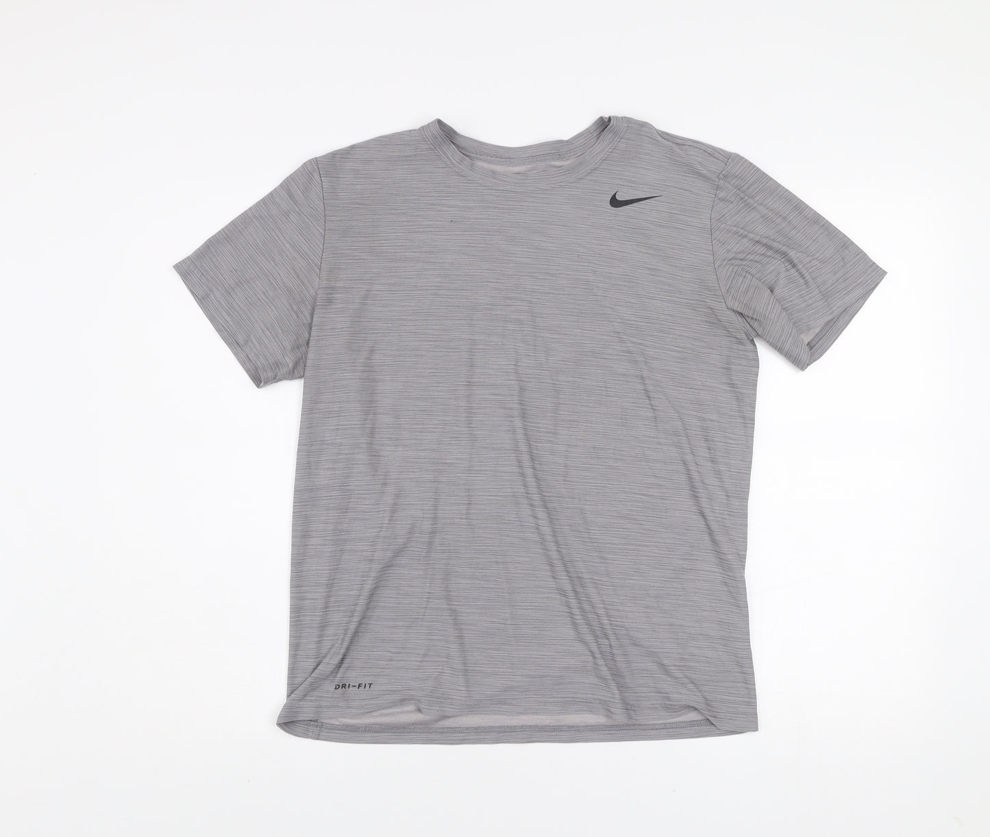 Nike Mens Grey Dri-FIT Short Sleeve Athletic T-Shirt Size M