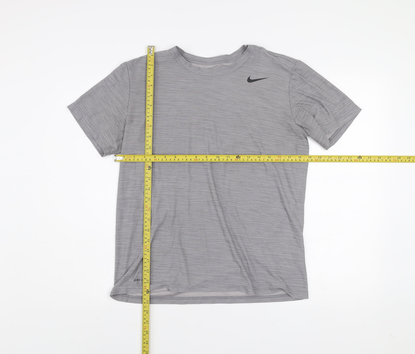Nike Mens Grey Dri-FIT Short Sleeve Athletic T-Shirt Size M