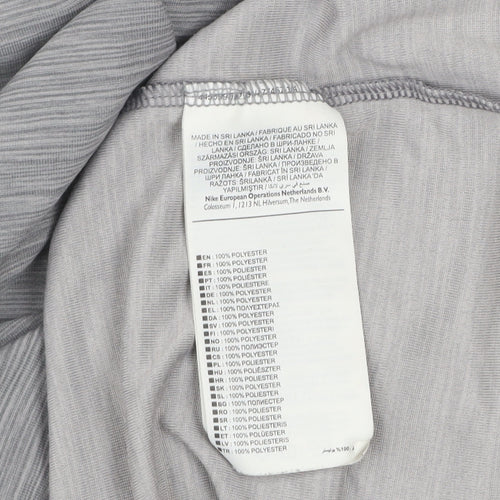 Nike Mens Grey Dri-FIT Short Sleeve Athletic T-Shirt Size M