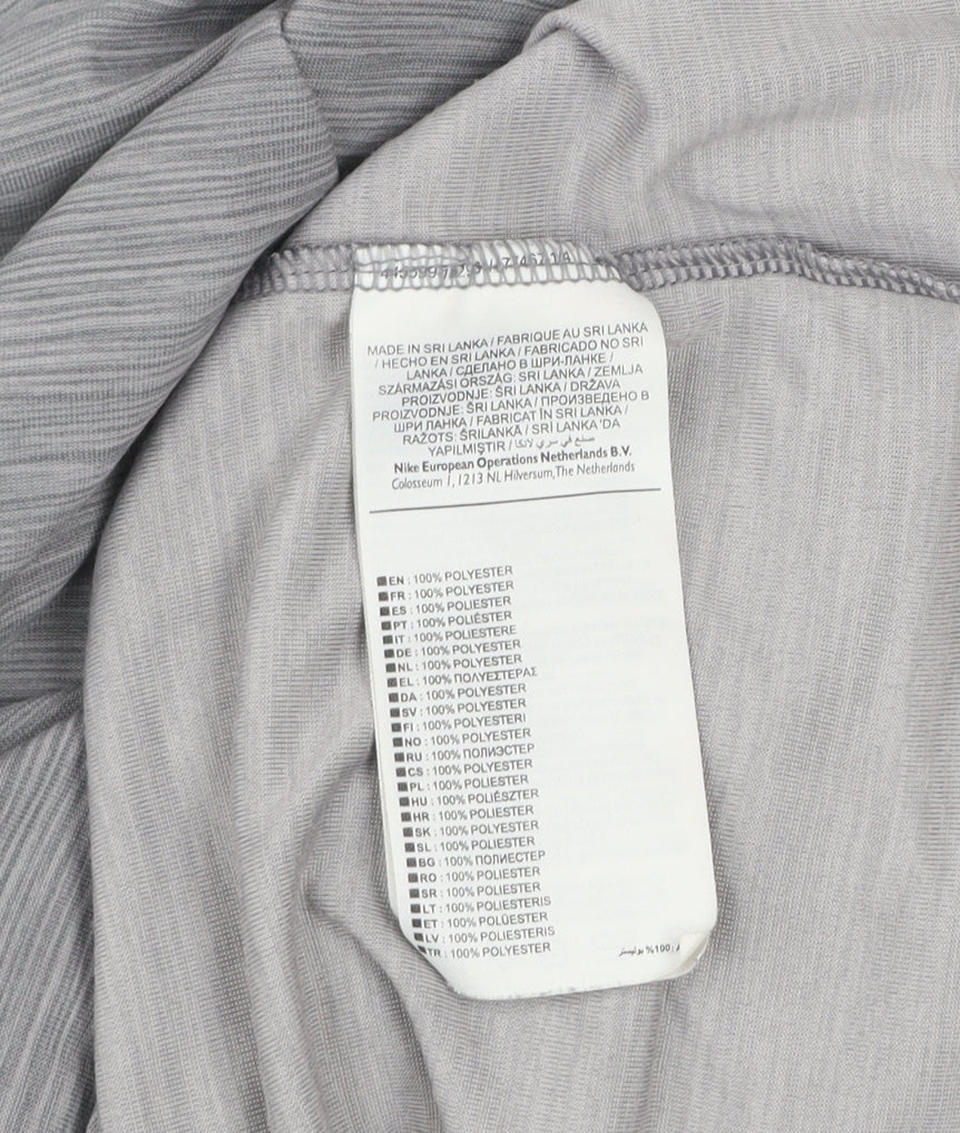 Nike Mens Grey Dri-FIT Short Sleeve Athletic T-Shirt Size M