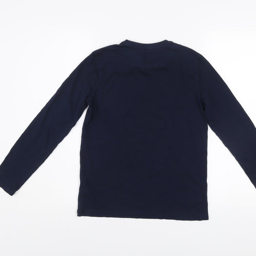 Ben Sherman Boys Navy Blue Long Sleeve Crew Neck Graphic T-Shirt Size 12-13 Years