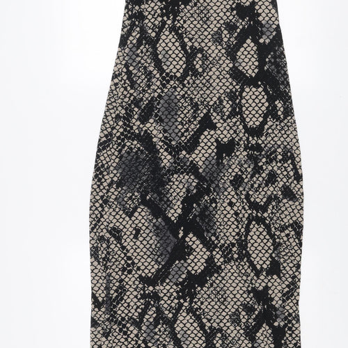 Topshop Women’s Multicoloured Snake Print Midi Slip Dress Size 12