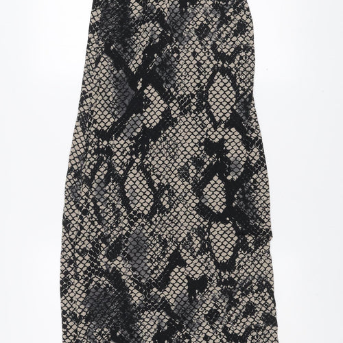 Topshop Women’s Multicoloured Snake Print Midi Slip Dress Size 12
