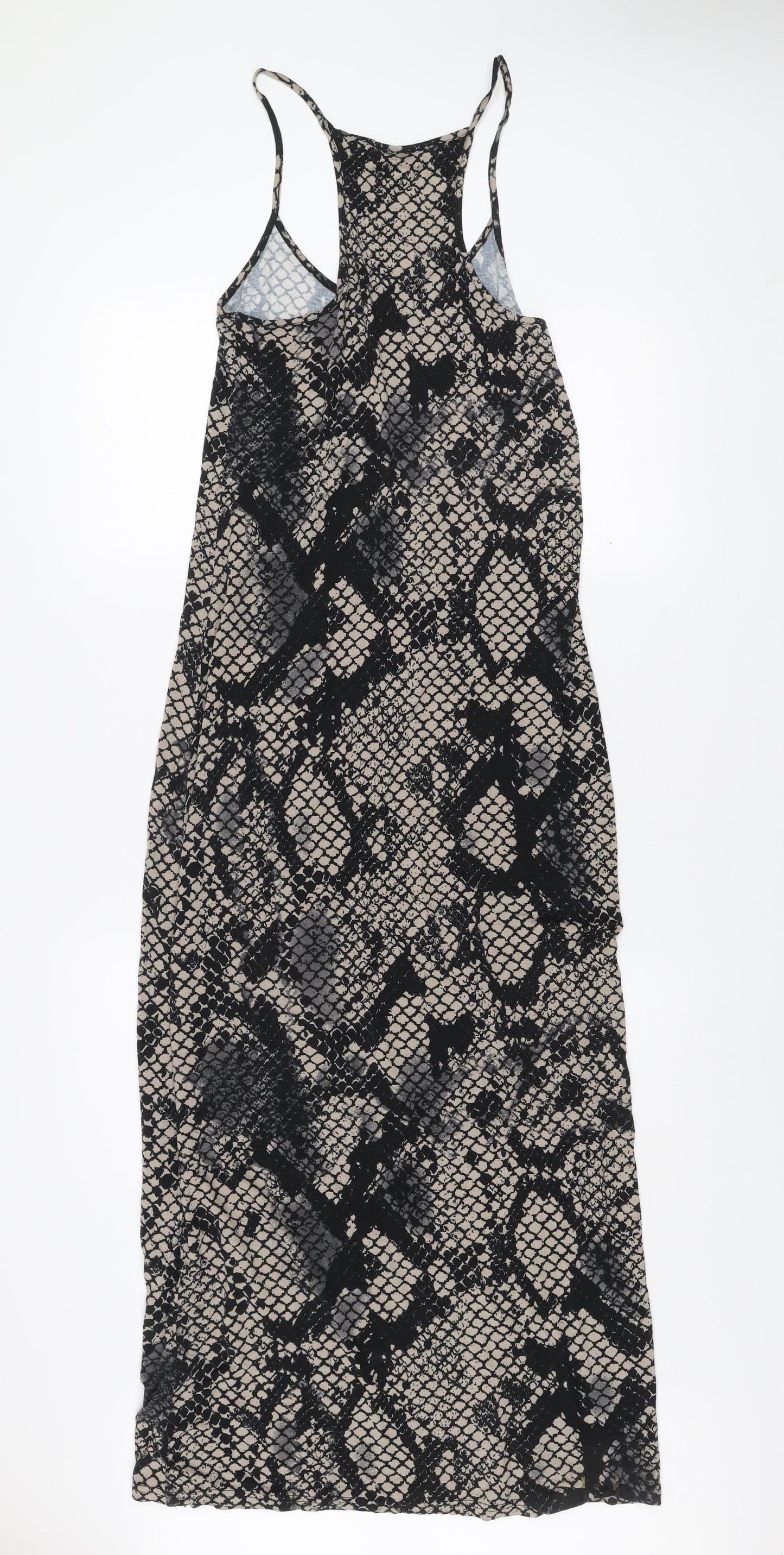 Topshop Women’s Multicoloured Snake Print Midi Slip Dress Size 12