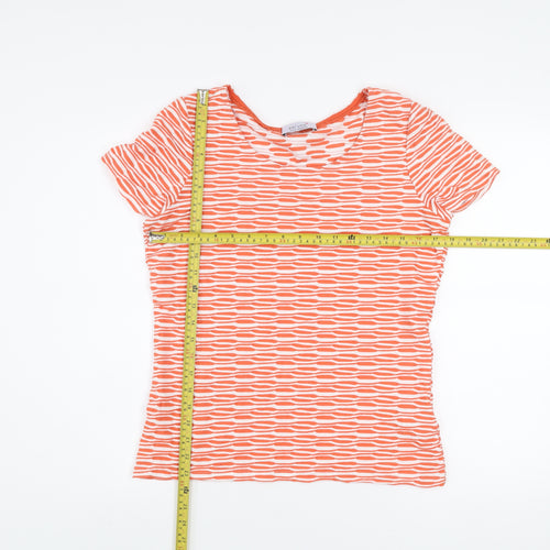 Marks and Spencer Per Una Orange Mix Short Sleeve Stretch T-Shirt Size 12