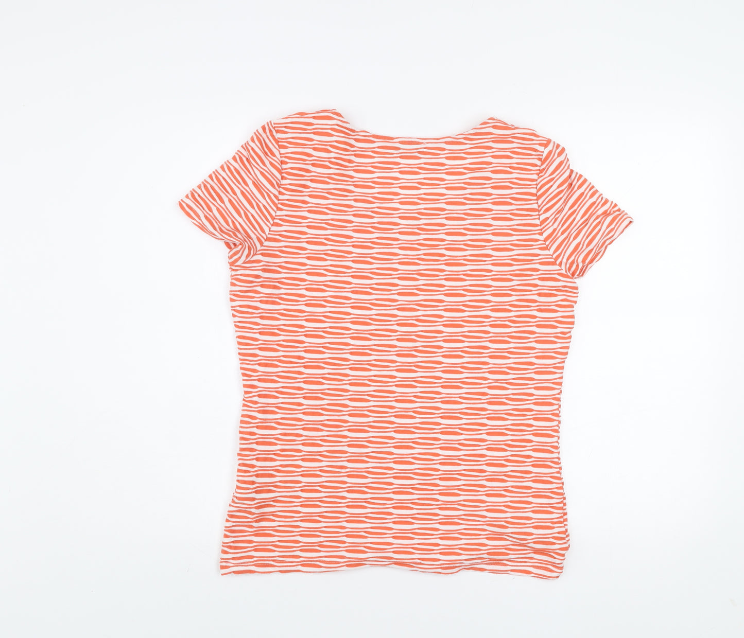 Marks and Spencer Per Una Orange Mix Short Sleeve Stretch T-Shirt Size 12