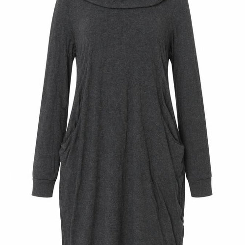 Marks and Spencer Women Charcoal Grey Size 12 Off Shoulder Shift Dress