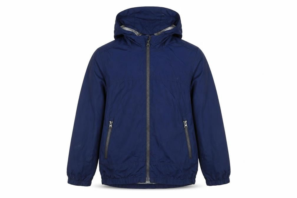GAP Kids Boys Blue Hooded Windbreaker Jacket 8-9 Years Regular Fit