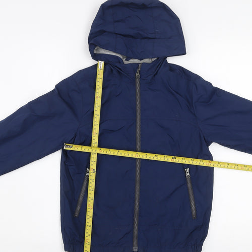 GAP Kids Boys Blue Hooded Windbreaker Jacket 8-9 Years Regular Fit