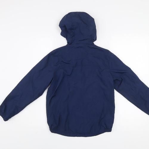 GAP Kids Boys Blue Hooded Windbreaker Jacket 8-9 Years Regular Fit