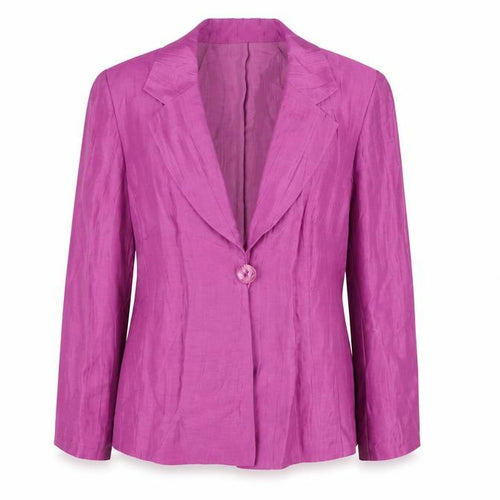 Viyella Women's Pink Linen Blend Blazer UK 12 Classic Style