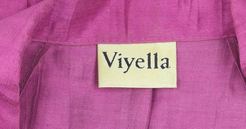 Viyella Women's Pink Linen Blend Blazer UK 12 Classic Style