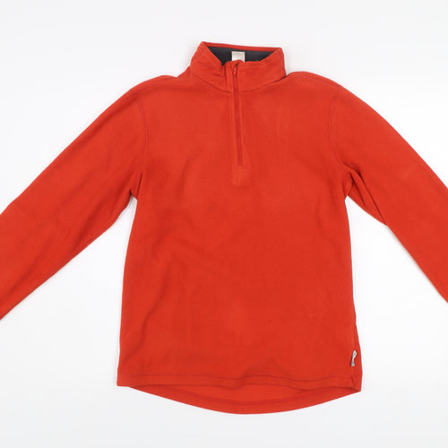 Quechua Men's Red Fleece 1/4 Zip Pullover Sweatshirt Size S