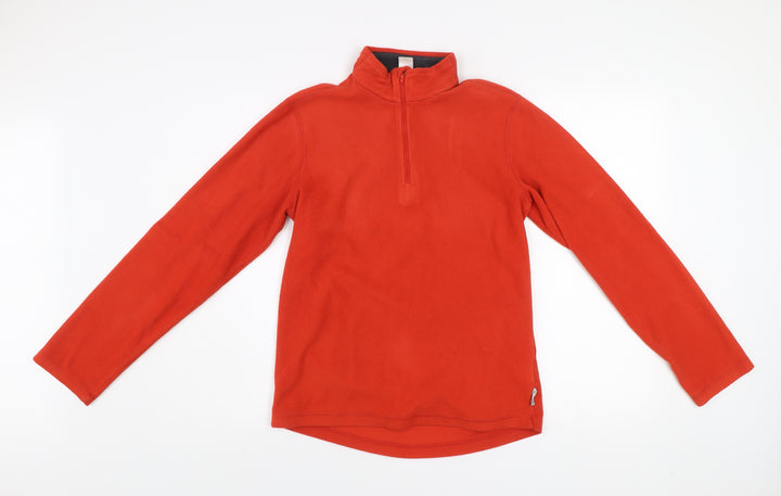 Quechua Men's Red Fleece 1/4 Zip Pullover Sweatshirt Size S