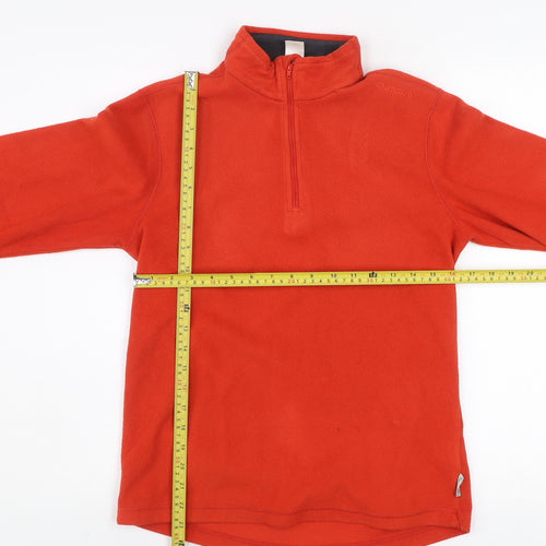 Quechua Men's Red Fleece 1/4 Zip Pullover Sweatshirt Size S