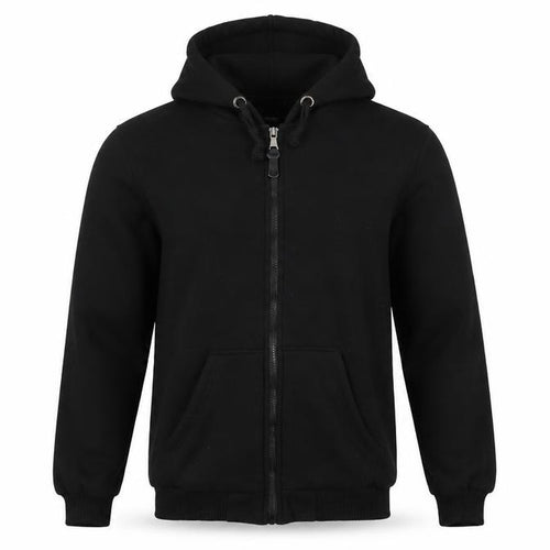 Brave Soul Men's Black L Fleece Lined Hooded Zip Active Jacket