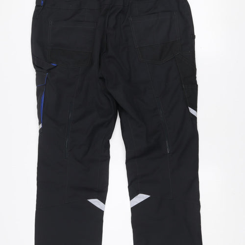 Uvex Men's Black Cargo Workwear Trousers Size M Reflective Pockets