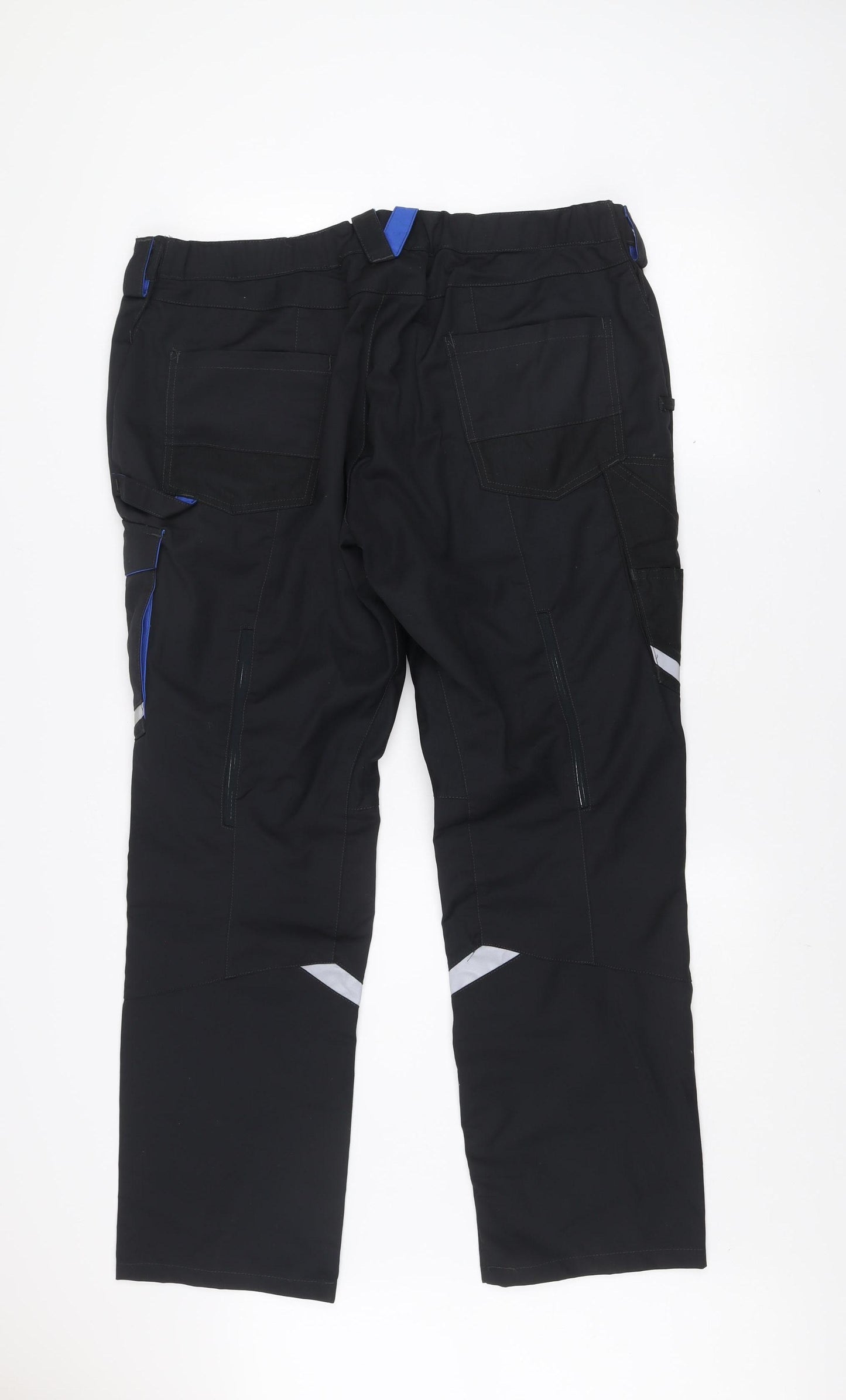 Uvex Men's Black Cargo Workwear Trousers Size M Reflective Pockets